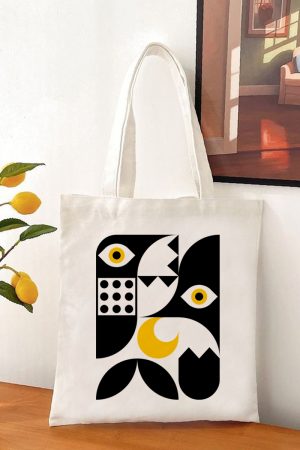 Devi Canvas Black Tote Bag - Both Side Print