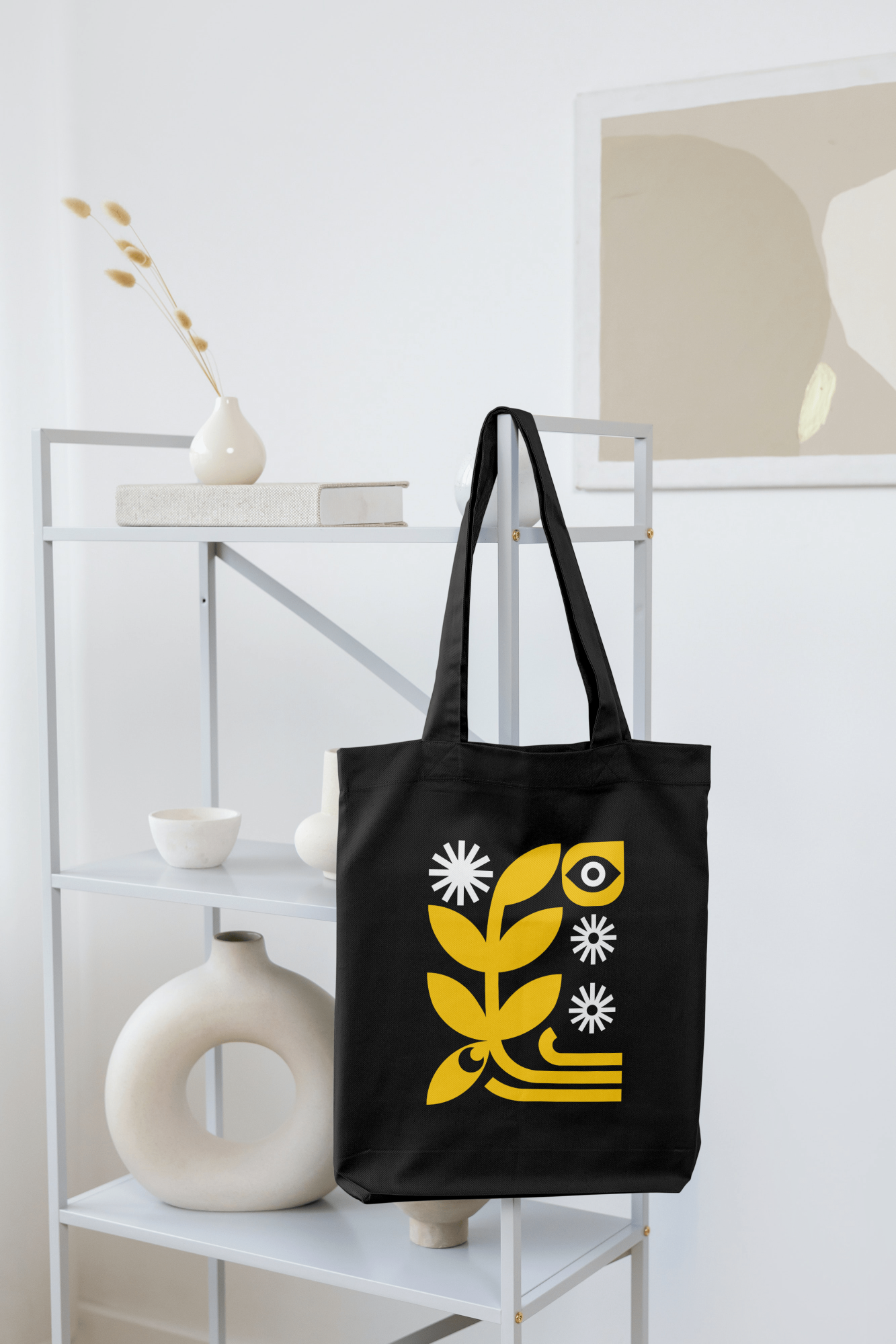 black tote bag black